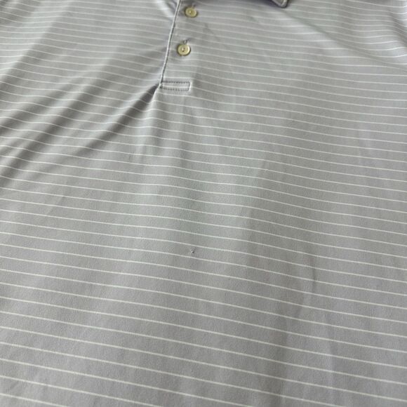 Peter Millar Summer Comfort Golf Polo Shirt Men’s Large Purple Striped - Picture 4 of 5
